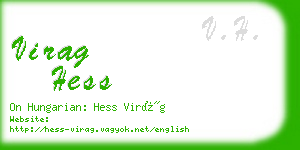 virag hess business card